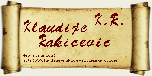Klaudije Rakićević vizit kartica